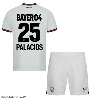 Bayer Leverkusen Exequiel Palacios #25 Seconda Maglia Bambino 2023-24 Manica Corta (+ Pantaloni corti)